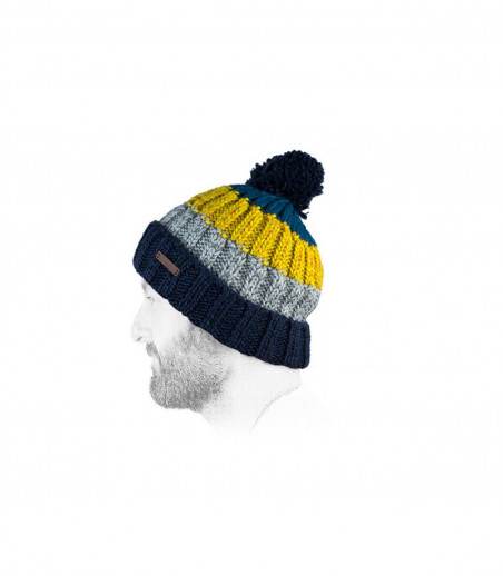 Barts gorro azul amarillo pompón